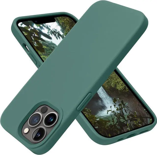 Main image of for iPhone 13 Pro Case [Compatible with MagSafe] Full-Body Silicone Shockproof Slim Thin Phone Case for iPhone 13 Pro 6.1 inch (Midnight Green)