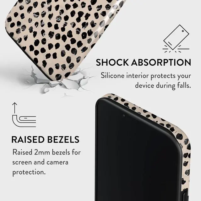 Alt view image 5 of 7 - BURGA Phone Case Compatible with iPhone 14 PRO - Hybrid 2-Layer Hard Shell + Silicone Protective Case, Heavy Duty Protection, Almond Latte