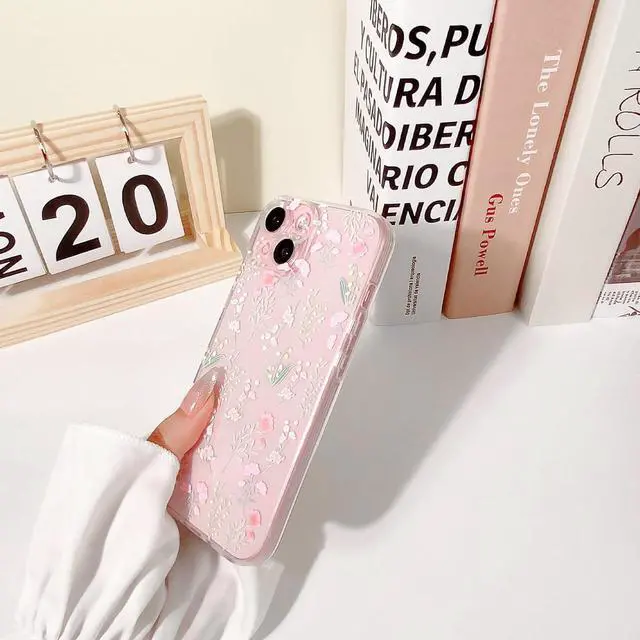 Alt view image 5 of 7 - Compatible for iPhone 15 Case Clear Cute Color Flower Floral Leaf Design for Girls Women Soft TPU Shockproof Protective Girly for iPhone 15-(Many Florals) 2