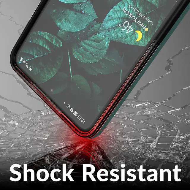 Alt view image 5 of 6 - Dual Guard Case, Shockproof Protection Dual Layer for Samsung Galaxy S21 FE, S21 FE 5G - Forest Green