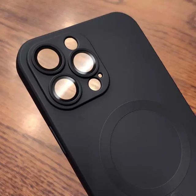 Alt view image 7 of 7 - Magnetic Case for iPhone 13 Pro Phone Case Accossories with Full Camera Len Protector Durable Silicone Slim Shockproof Cute Cellphone Cover for iPhone 13 Pro -6.1'' Black