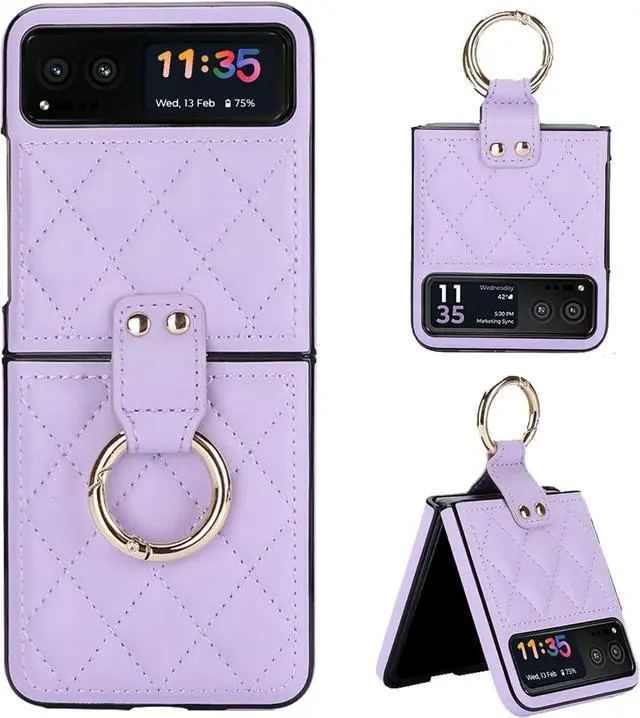 Custodia Ibrida Motorola Razr 50 Ultra Con Supporto Ad Anello - Foto 11