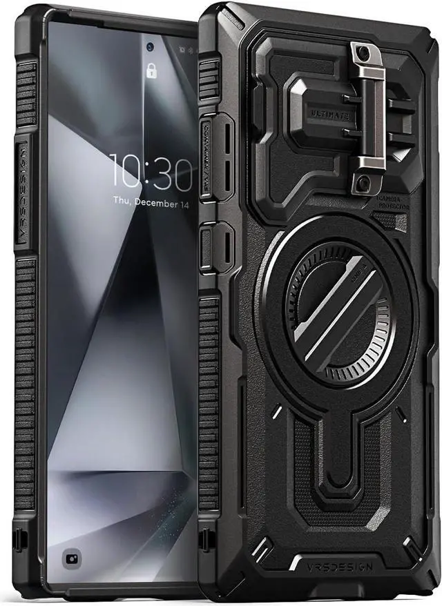Main image of VRS DESIGN Terra Guard Ultimate for Galaxy S24 Ultra Case [Magnetic], Premium Fully Covered [Camera Lens Protection Cover] [Kickstand] Case Compatible with Magsafe (2024/Black)