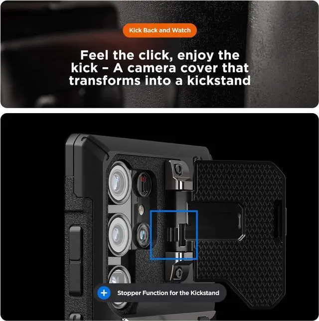 Alt view image 2 of 7 - VRS DESIGN Terra Guard Ultimate for Galaxy S24 Ultra Case [Magnetic], Premium Fully Covered [Camera Lens Protection Cover] [Kickstand] Case Compatible with Magsafe (2024/Black)