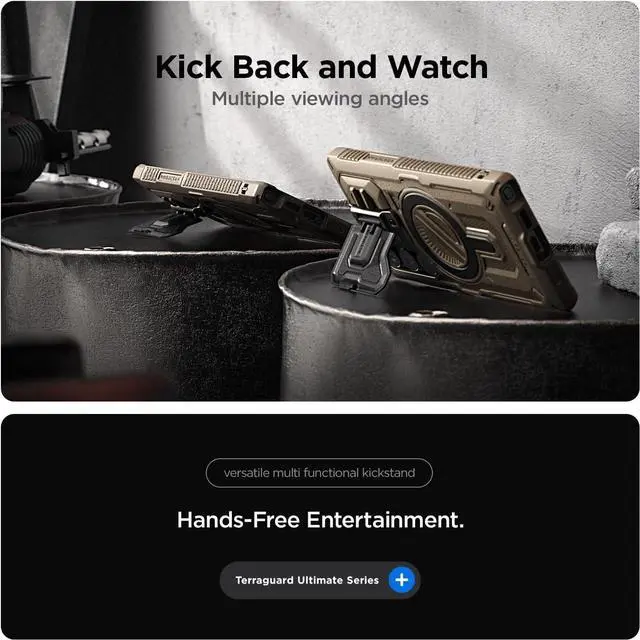 Alt view image 4 of 7 - VRS DESIGN Terra Guard Ultimate for Galaxy S24 Ultra Case [Magnetic], Premium Fully Covered [Camera Lens Protection Cover] [Kickstand] Case Compatible with Magsafe (2024/Black)