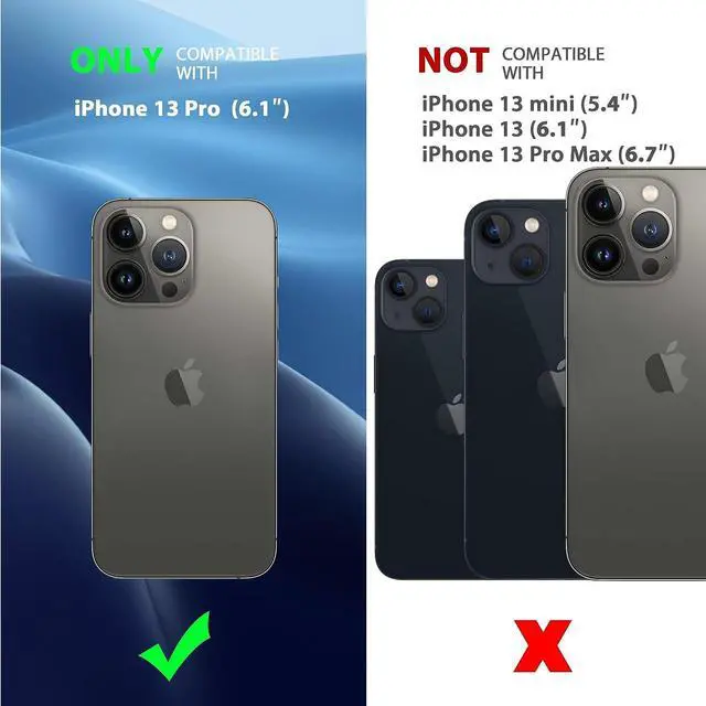 Alt view image 3 of 7 - CACOE Magnetic Case for iPhone 13 Pro 6.1 inch-Compatible with MagSafe & Magnetic Car Phone Mount,Anti-Fingerprint TPU Thin Phone Cases Cover Protective Shockproof (Matte Black)