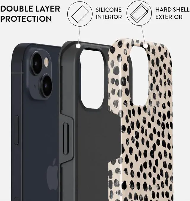 Alt view image 2 of 7 - BURGA Unisex Phone Case for iPhone 15 Dual-Layer Hybrid Design with Shock-Absorbing TPU & Durable Exterior, Scratch-Resistant Finish and Raised Bezel Edge for Screen Protection & Daily Use