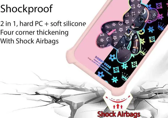 Alt view image 2 of 6 - jioeuinly Cricket Debut S2 Case Compatible with AT&T Calypso 4 Phone Case U380AC U380AA Cover [with Tempered Glass Screen Protector][Ring Support][Colorful Reflect Light] IMDF-JXX