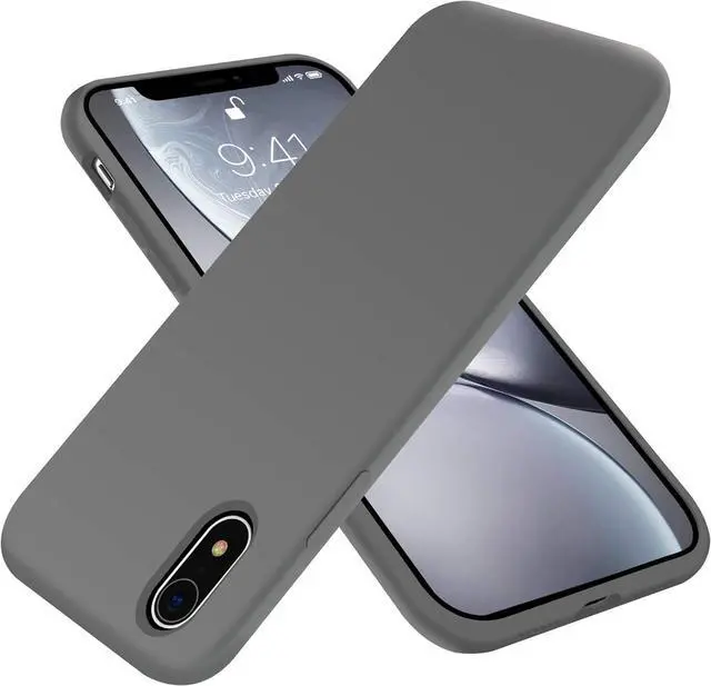 Main image of OTOFLY for iPhone XR Case, [Silky and Soft Touch Series] Premium Soft Silicone Rubber Full-Body Protective Bumper Case Compatible with Apple iPhone XR 6.1 inch (Space Gray)