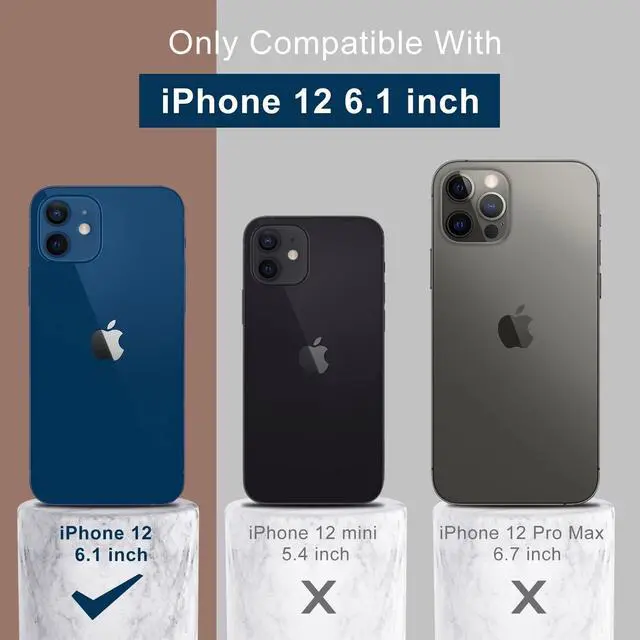 Alt view image 7 of 7 - Compatible with iPhone 12 Case with Screen Protector,Enhance Camera Protection,Soft Flexible Silicone Gel Rubber Bumper Cover,Slim Fit Protective Phone Case 6.1" for Women Girls Light Brown