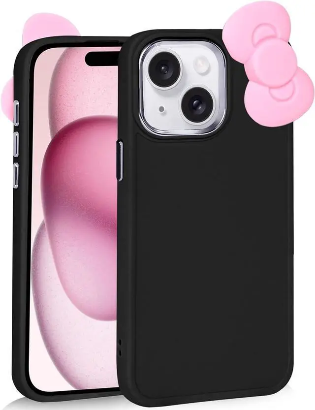 Main image of Compatible with iPhone 11 Case, Cute 3D Bowknot Design Soft Silicone Shockproof Cover for iPhone 11 6.1" 2019 Black