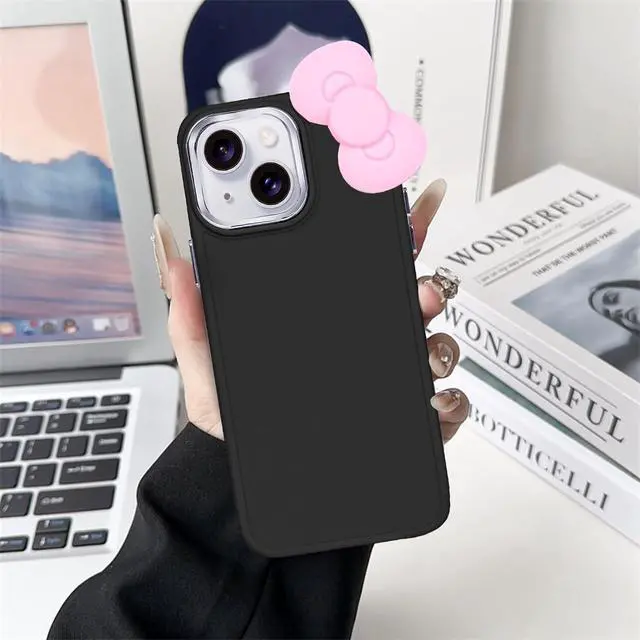 Alt view image 2 of 7 - Compatible with iPhone 11 Case, Cute 3D Bowknot Design Soft Silicone Shockproof Cover for iPhone 11 6.1" 2019 Black