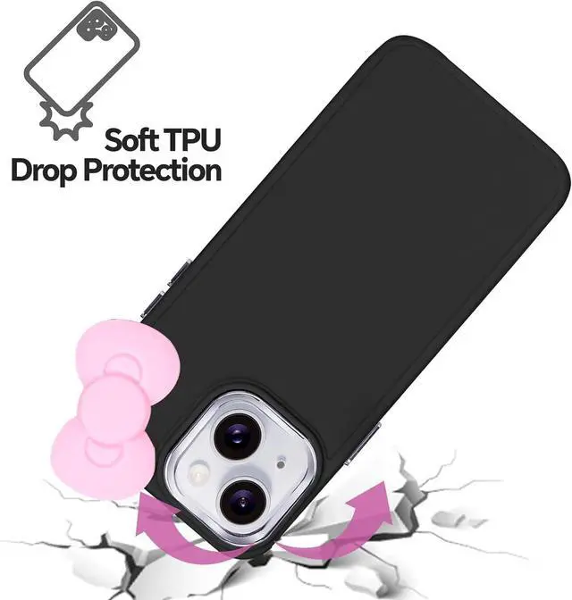 Alt view image 5 of 7 - Compatible with iPhone 11 Case, Cute 3D Bowknot Design Soft Silicone Shockproof Cover for iPhone 11 6.1" 2019 Black