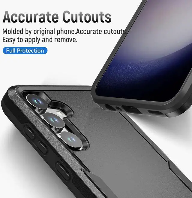 Alt view image 2 of 6 - for Galaxy A15 5G Phone Case,Samsung Galaxy A15 5G Case with Screen Protector,Heavy-Duty Tough Rugged Shockproof Protective Phone Case for Samsung A15 5G, Black