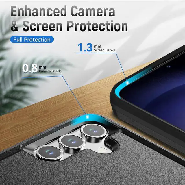 Alt view image 3 of 6 - for Galaxy A15 5G Phone Case,Samsung Galaxy A15 5G Case with Screen Protector,Heavy-Duty Tough Rugged Shockproof Protective Phone Case for Samsung A15 5G, Black