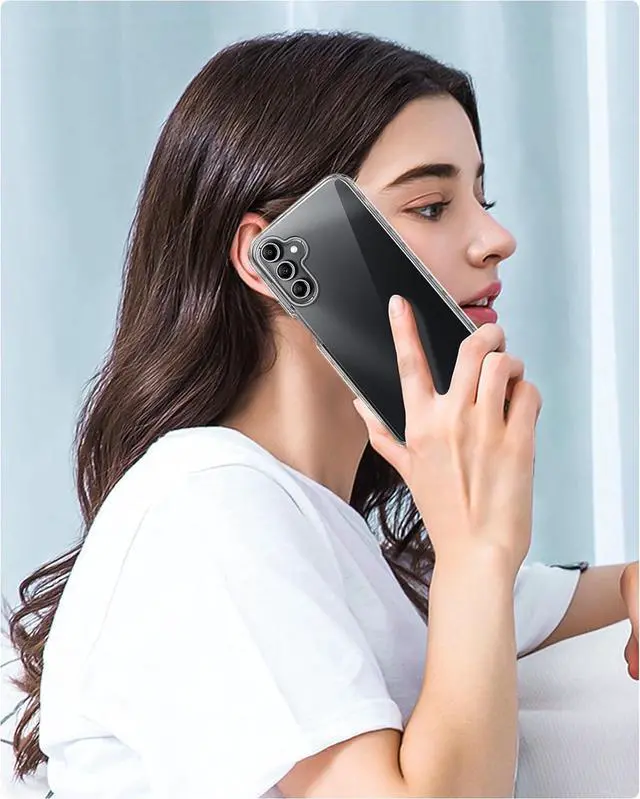 Alt view image 5 of 7 - for Samsung Galaxy A15-5G Case: Phone Case with Built-in Screen Protector Protective Silicone Cell Phone Cover Rugged Shockproof Full Protection Slim Dual Layer Case for Men & Women Clear