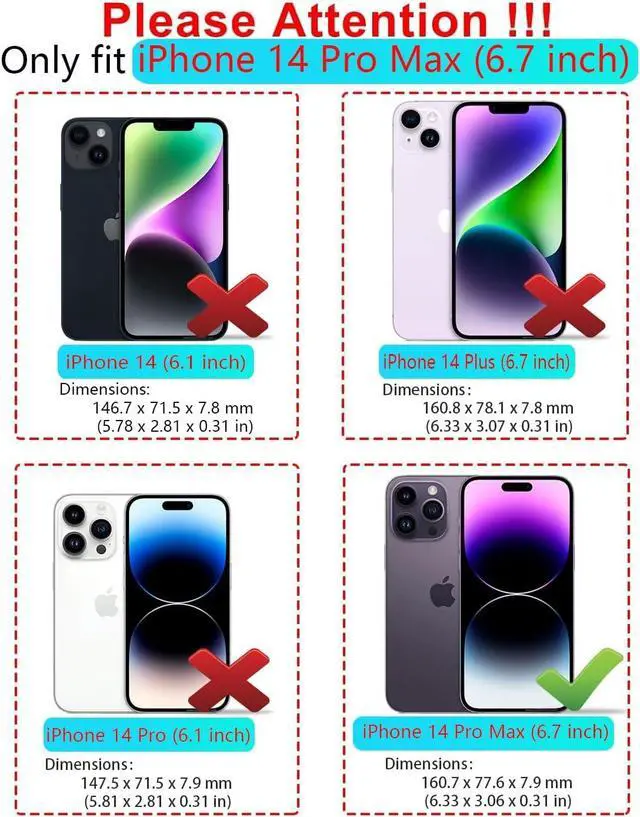 Alt view image 2 of 7 - SunStory Compatible with iPhone 14 Pro Max Case with HD Screen Protector & Slide Camera Cover & Rotated Ring Kickstand, [Military-Grade] Phone Case for iPhone 14 Pro Max (Red)