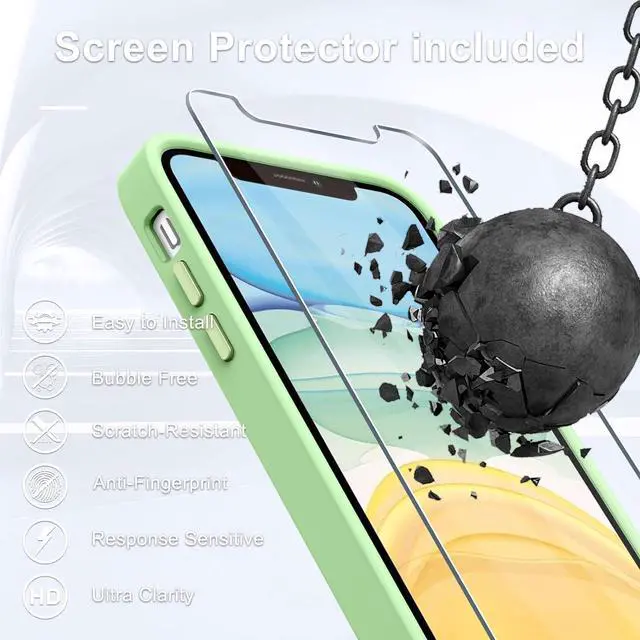 Alt view image 7 of 7 - for iPhone 11 Case, Matte Magnetic Phone Case with 1 Screen Protector, Compatible with Magsafe, Translucent Frosted Slim Shockproof Protective Cover for iPhone 11 6.1 inch, Mint Green