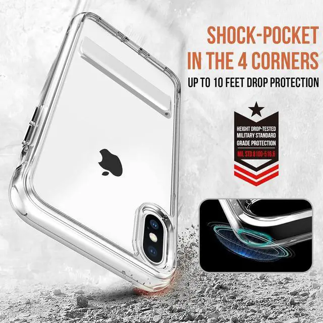 Alt view image 3 of 7 - for Iphone X Case with Stand CleariPhone Xs Phone Case with KickstandIphone X Thin Transparent Case5.8 Inch
