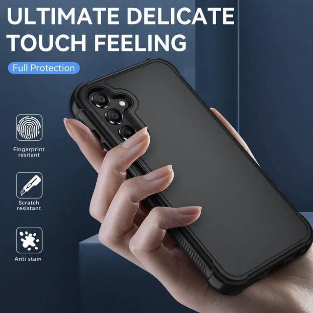 Alt view image 2 of 7 - for Galaxy A15 5G Case, Samsung Galaxy A15 5G Case with HD Screen Protector [3 Layer] Heavy-Duty Tough Rugged Shockproof Protective Phone Case for Samsung A15 5G (Black/Black)