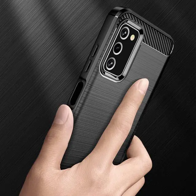 Alt view image 3 of 7 - Osophter for Galaxy A03S Case,Samsung A03S Case with 2pcs Screen Protector Shock-Absorption Flexible TPU Rubber Protective Cell Phone Cover for Samsung Galaxy A03S US (Black)