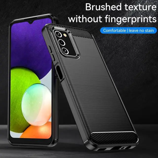 Alt view image 6 of 7 - Osophter for Galaxy A03S Case,Samsung A03S Case with 2pcs Screen Protector Shock-Absorption Flexible TPU Rubber Protective Cell Phone Cover for Samsung Galaxy A03S US (Black)