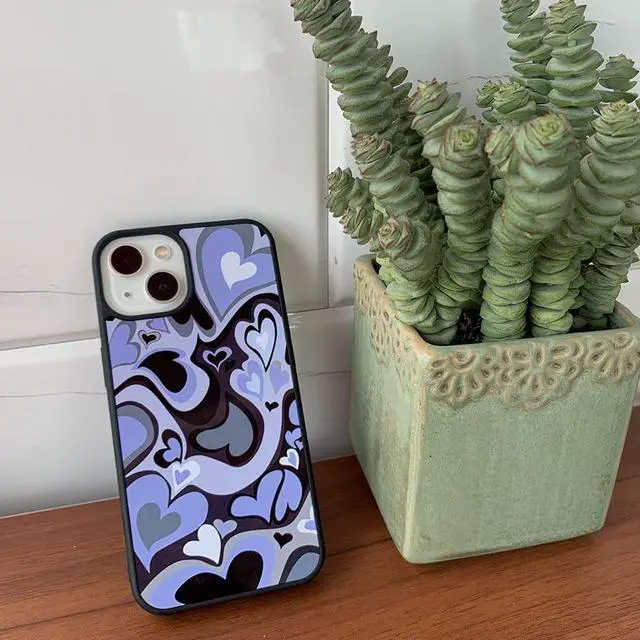 Alt view image 4 of 6 - Cute Phone Cases Purple Love Heart Cute Phone Case Slim Soft Protective Phone Case Compatible with iPhone 11