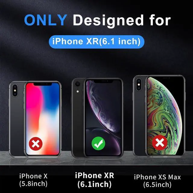 Alt view image 2 of 7 - Strong Magnetic for iPhone XR Case,[Compatible with Magsafe] [20FT Military Grade Drop Tested] Heavy Duty Dual-Layer Shockproof Tough Rugged Protective Case - 6.1 inch (Black)