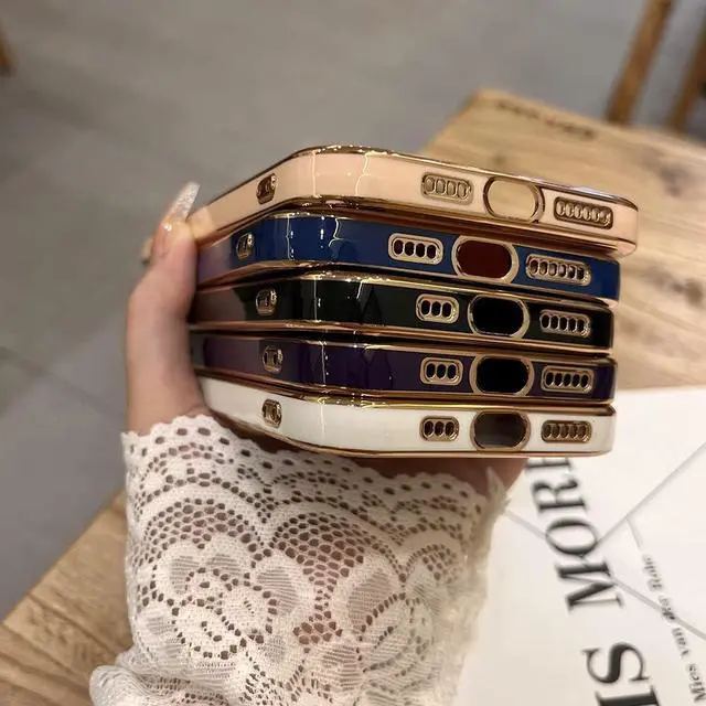 Alt view image 6 of 6 - OOK Magnatic Case for iPhone 15 Pro Max Case [Compatible with MagSafe] Full Camera Lens Protector Gold Electroplate Edge Soft TPU Shockproof Protective Phone Case for Women Men 6.7 Inch - Pink