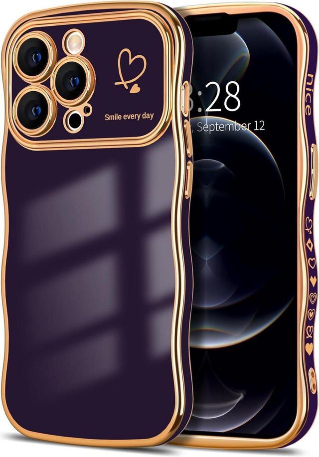 Gold Glitter Purple Marble 11 Pro Max online Selfie Light Case