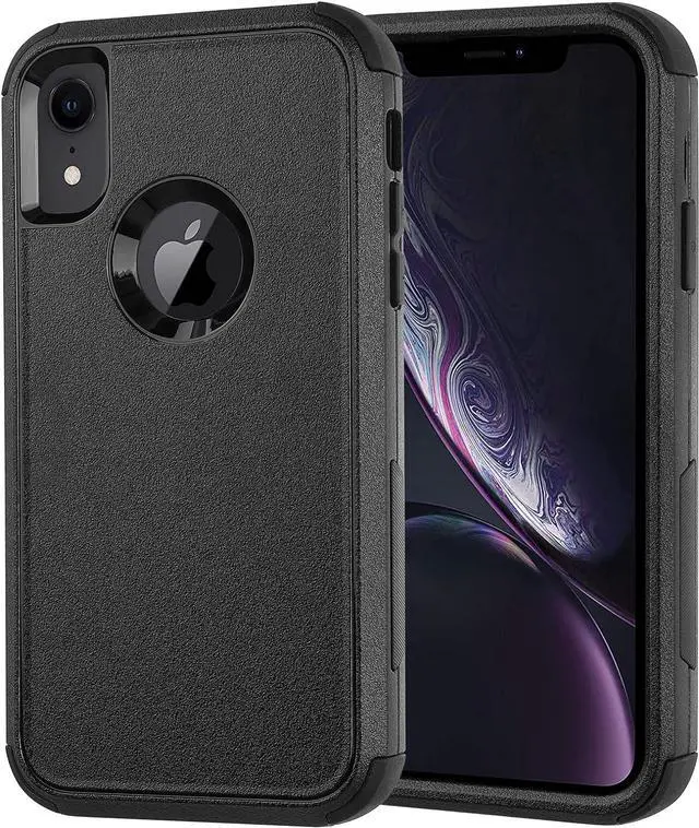 Main image of Co-Goldguard Case for iPhone XR, [3-Layer][Shockproof] [Dropproof] for iPhone XR Phone Case, Heavy Duty Protection Case for iPhone XR, 6.1 inch (Black)