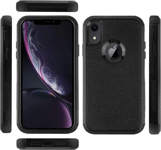 Alt view image 7 of 7 - Co-Goldguard Case for iPhone XR, [3-Layer][Shockproof] [Dropproof] for iPhone XR Phone Case, Heavy Duty Protection Case for iPhone XR, 6.1 inch (Black)