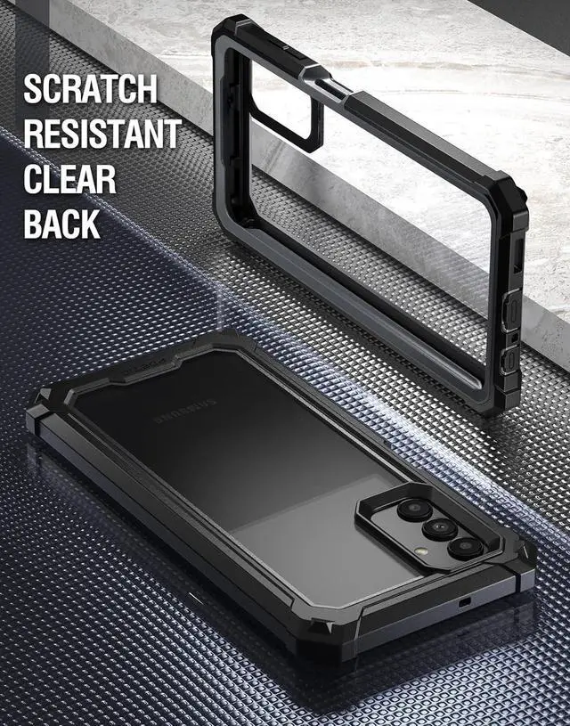 Alt view image 4 of 6 - Guardian Series Case Designed for Samsung Galaxy A13 5G, Full-Body Hybrid Shockproof Bumper Cover with Built-in-Screen Protector, Black/Clear