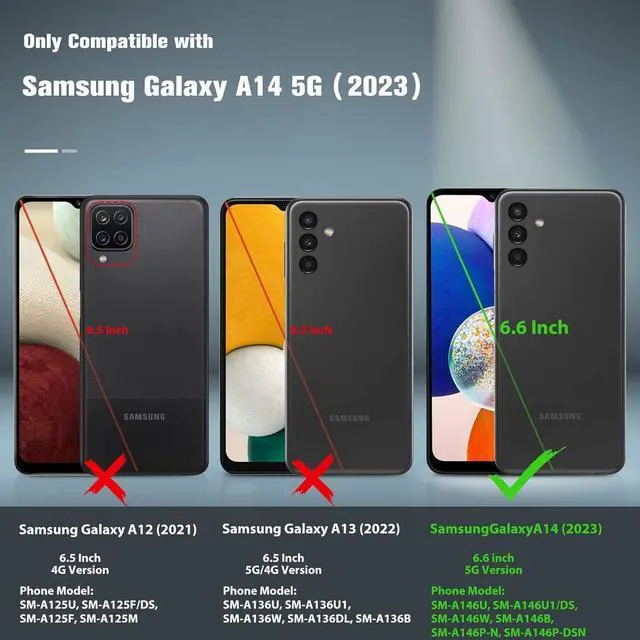 Alt view image 2 of 7 - LeYi for Samsung Galaxy A14 5G Phone Case: Samsung Galaxy A14 5G Case with 2 PCS Tempered Glass Screen Protector, Slim & Anti-Scratch, Liquid Silicone Shockproof Cover for Samsung A14 5G Case (Black)