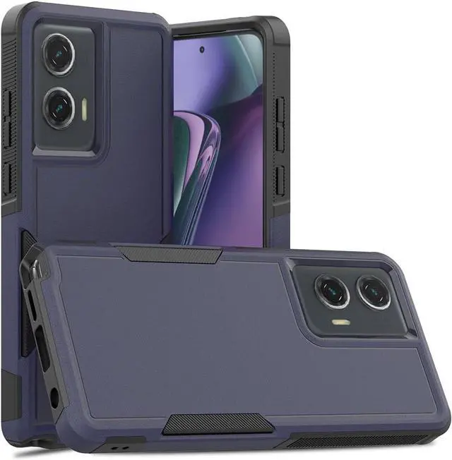 Alt view image 7 of 7 - for Moto G Stylus 5G 2024 Case: Dual Layer Protective Heavy Duty Cell Phone Cover Shockproof Rugged with HD Screen Protector - Military Protection Bumper Tough - Motorola Moto G Stylus 5G 2024, Blue