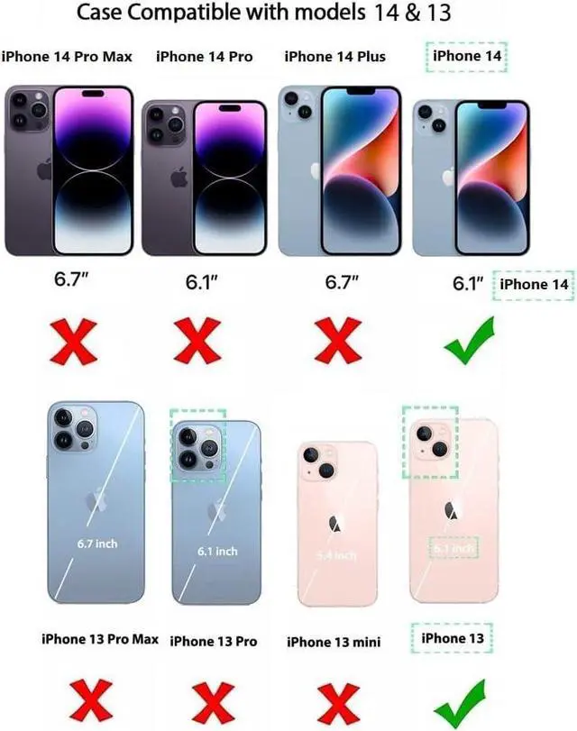 Alt view image 2 of 7 - uCOLOR Flip Leather Wallet Case Card Holder Compatible with iPhone 13 6.1 iPhone 14 6.1 Women and Girls with Card Holder Kickstand (Beige Leopard)