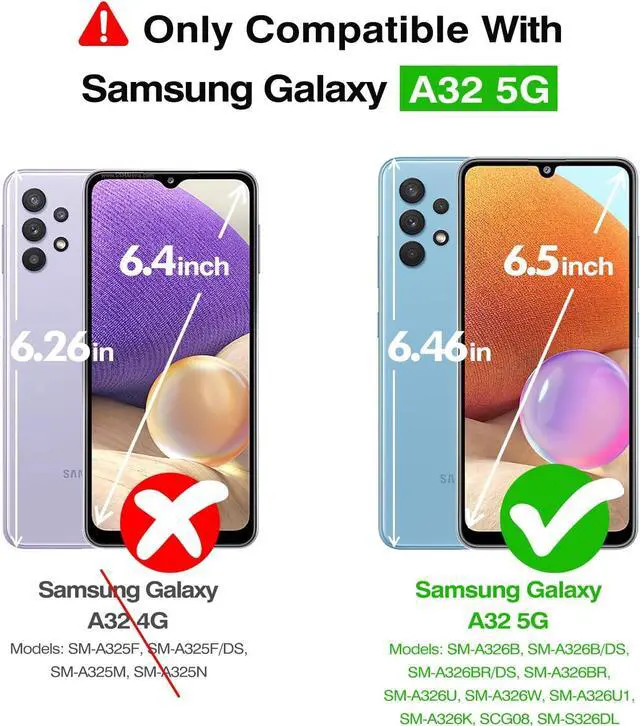 Alt view image 7 of 7 - Rayboen for Samsung Galaxy A32 5G Case, Translucent Frosted Skin Feel Anti-Scratch Hard PC Back Soft Silicone Edge, Protective Shockproof Slim Fit Phone Cover for Samsung A32 5G, Matte Light Blue