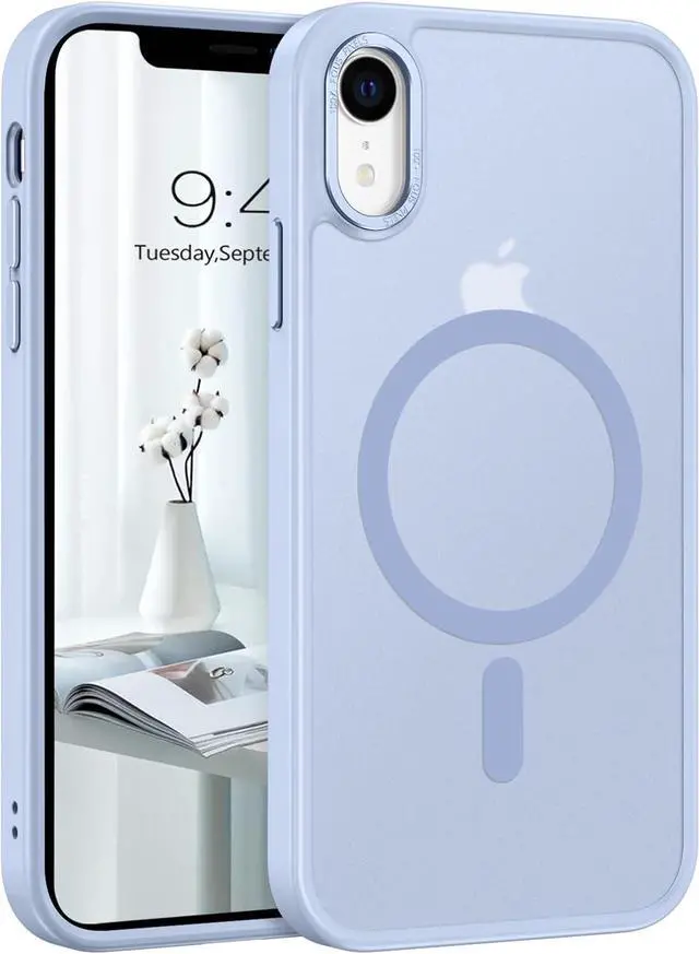 Main image of Telaso for iPhone XR Case, iPhone XR Phone Case Compatible with Magsafe Translucent Matte Back Shockproof Anti-Scratch Anti-Yellow Full Body Protective Magnetic iPhone XR Case, Baby Blue