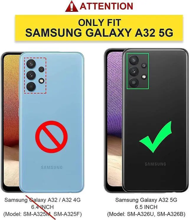 Alt view image 2 of 7 - LeYi for Samsung Galaxy A32 5G Phone Case, Samsung A32 Case with [2 Pack] Tempered Glass Screen Protector, [Military-Grade] Ring Kickstand Protective Case for Galaxy A32 5G (Not Fit 4G), Black