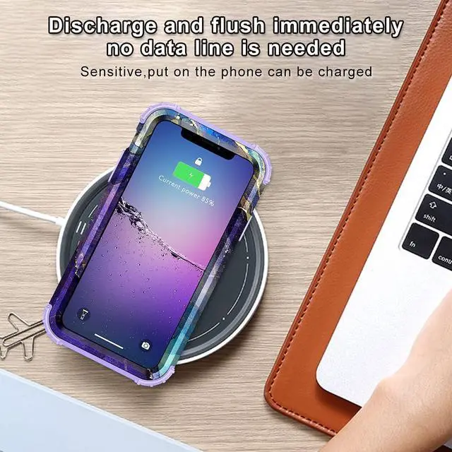 Alt view image 5 of 7 - Rancase for iPhone 11 Case,Three Layer Heavy Duty Shockproof Protection Hard Plastic Bumper +Soft Silicone Rubber Protective Case for Apple iPhone 11 6.1 inch,Purple