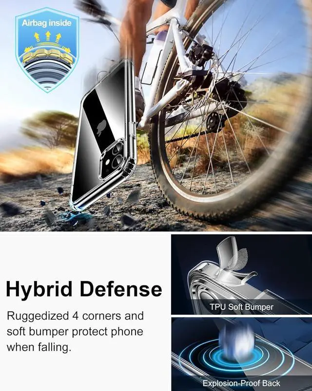 Alt view image 5 of 7 - Case for iPhone 11 6.1-Inch Non-Yellowing Drop Protection Anti-Scratch Transparent Hard Back Phone Cover - Light Purple