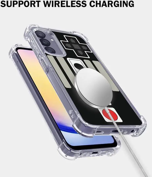Alt view image 4 of 6 - Game Case for Samsung A15, Hard PC+TPU Bumper Clear Protective Design Case Compatible with Samsung Galaxy A15 5G/4G 2024 - Black Arcade Game