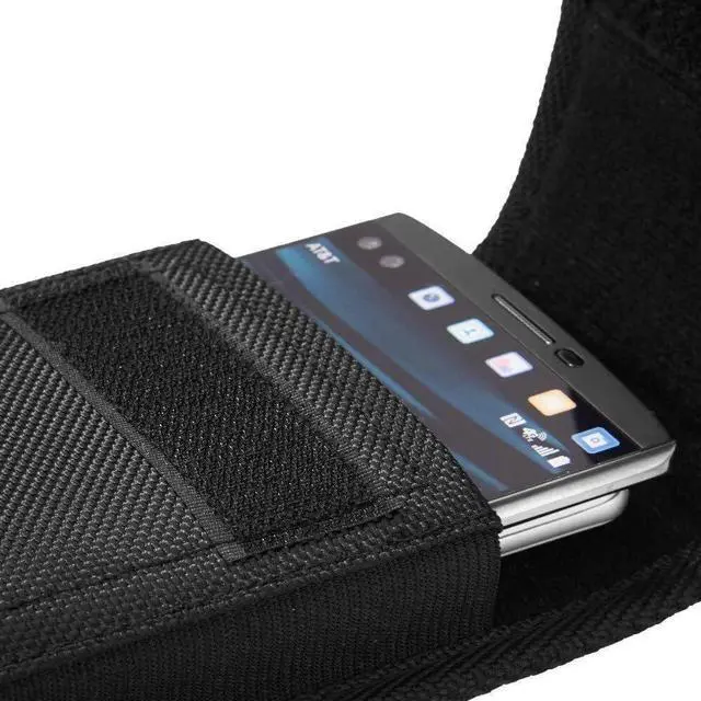 Main image of Universal Flip Phone Case, Leather Vertical Pouch for TCL Flip Pro, Alcatel Go Flip 4, Go Flip V, MyFlip, Cingular Flip 2, Nokia 2720V, Iris Flip & More (Belt Loop, Metal Belt Clip)