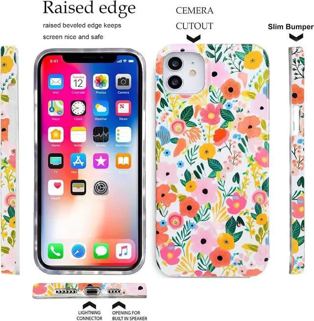 Alt view image 5 of 7 - iPhone 11 Case 6.1, Soft Shockproof Cute Floral Phone Protective Cover for Women, Garden Flower Pattern Design Slim Fit Anti-Scratch Phone Case for Girl