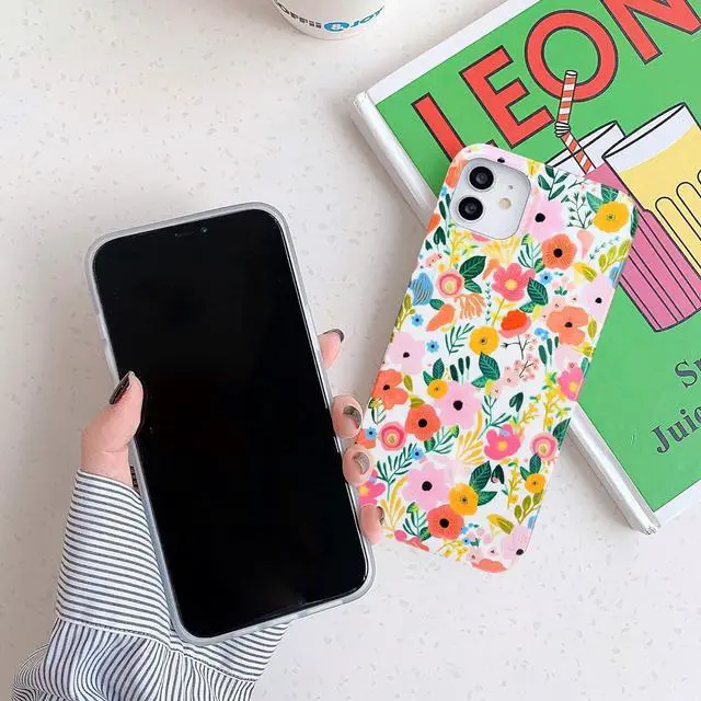 Alt view image 4 of 7 - iPhone 11 Case 6.1, Soft Shockproof Cute Floral Phone Protective Cover for Women, Garden Flower Pattern Design Slim Fit Anti-Scratch Phone Case for Girl