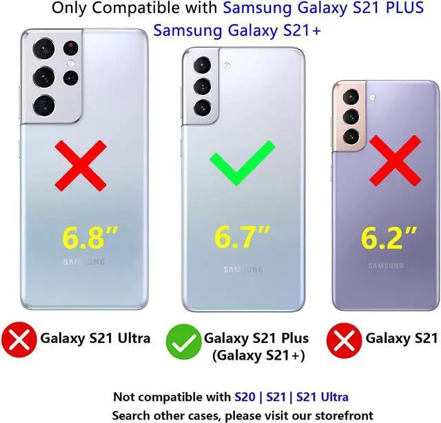 Alt view image 2 of 7 - Military Grade Drop Impact for Samsung Galaxy S21 Plus Case Galaxy S21 Plus 5G Case 360 Metal Rotating Ring Kickstand Holder Armor Heavy Duty Shockproof Case for Galaxy S21 Plus Phone Case (Black)