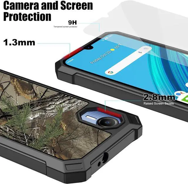 Alt view image 6 of 7 - Ailiber for Cricket S2 Case, AT T Calypso 4 Phone Case with Screen Protector, Dual Layer Structure Protection, Shockproof Corner TPU Bumper, Slim Silicone Durable Phone Cover for Cricket Debut S2-Camo