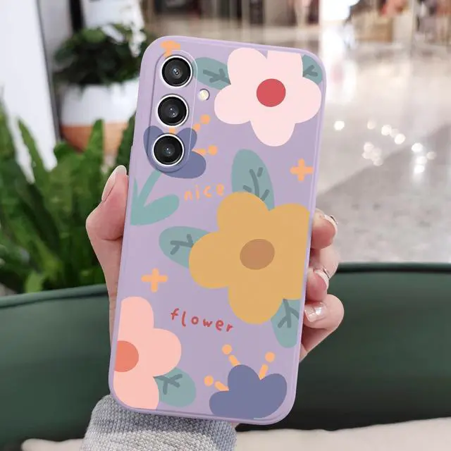 Alt view image 3 of 7 - for Samsung S23 FE, S23 FE 5G Phone Cover Internal flocking Soft Silicone Protective Durable Case for Samsung Galaxy S23 FE 6.4 inch-Color Block Purple