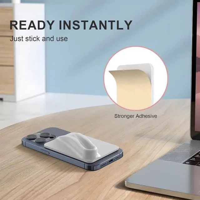 Alt view image 3 of 7 - DOB SECHS Silicone Lip Holder for Cell Phone Lipstick Lip Glaze Phone Case Back Stick On Holder for iPhone and Android Phones, Grey