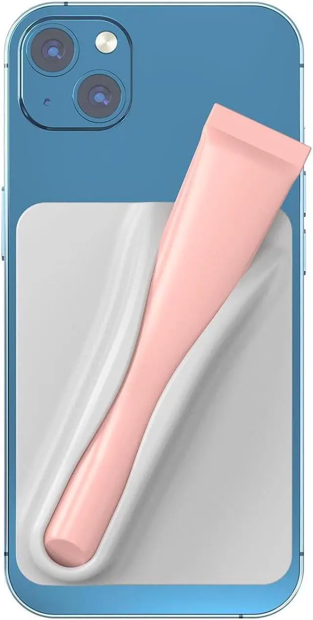 Alt view image 4 of 7 - DOB SECHS Silicone Lip Holder for Cell Phone Lipstick Lip Glaze Phone Case Back Stick On Holder for iPhone and Android Phones, Grey